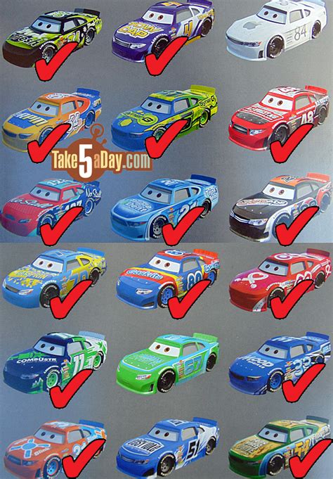 Mattel Disney Pixar Cars 3 Art Of Cars 3 Piston Cup Racers Check Em