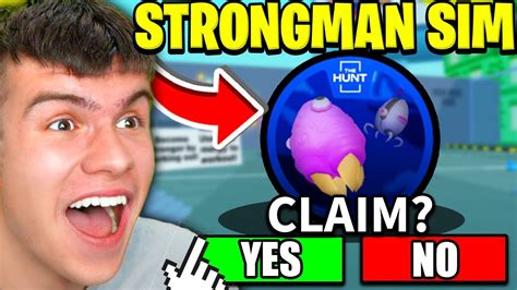 How To GET THE HUNT BADGE In Roblox STRONGMAN SIMULATOR ROBLOX THE