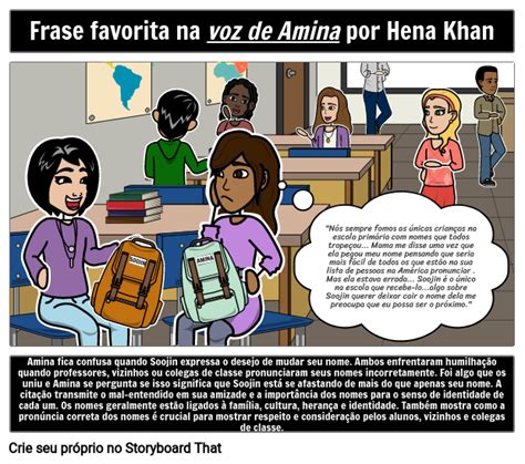 Citação Favorita da voz de Amina Storyboard por pt examples