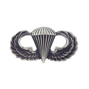 Basic Parachute Wings Mini Standard Silver Finish The Marine Shop