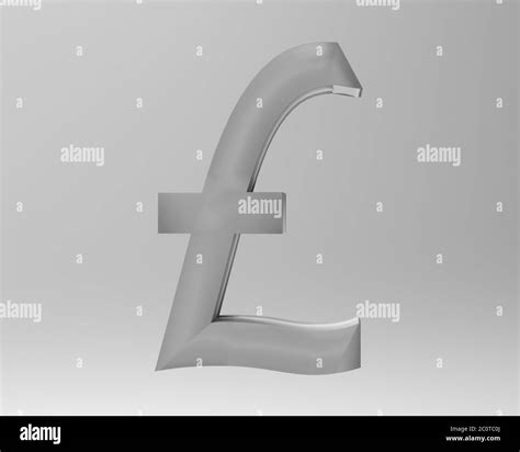 Pound Sterling Symbol Sign Isolated Gbp Symbol 3d Render Stock Photo