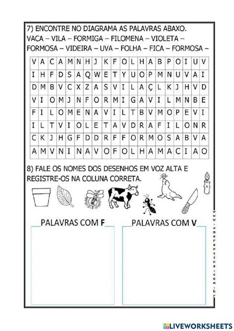 Atividades De Portugues Online - Atividades de portugues online pdf exercise | Live Worksheets
