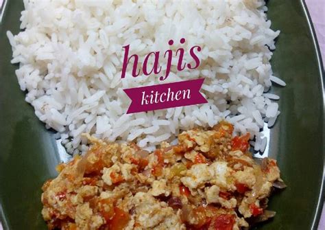 Rice and egg sauce Recipe by Hajis Idreex - Cookpad