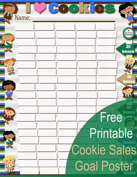 Girl Scout Cookie Sales Free Printable Goal Poster Artofit