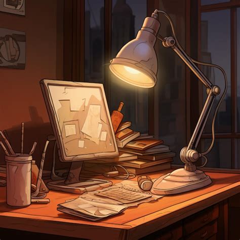 Premium Photo | Desk lamp cartoon