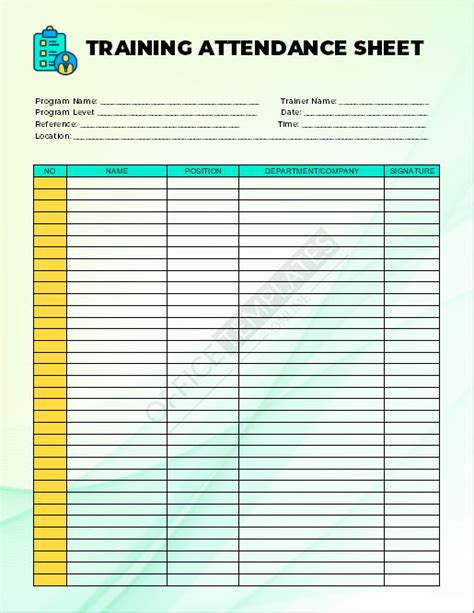 11 Free Attendance Sheet Formats For Ms Word And Excel