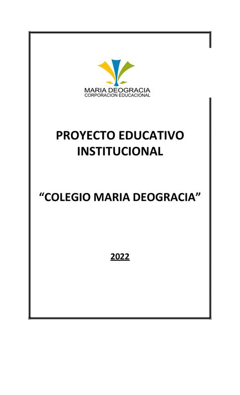 Proyecto Educativo Institucional 2022 Informatica Página 1 17