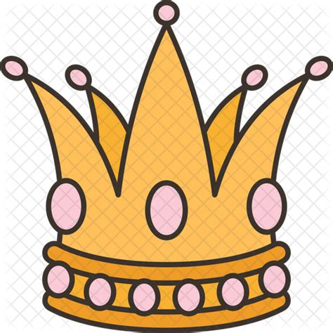 Princess Crown Icon Download In Colored Outline Style