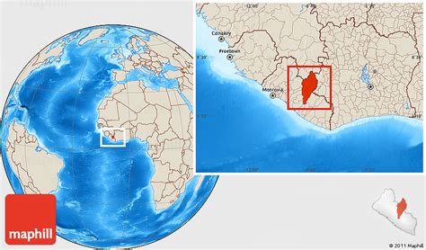 Shaded Relief Location Map Of Nimba