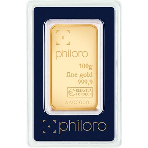 100 G Goldbarren Philoro Bergmann Edelmetalle E K