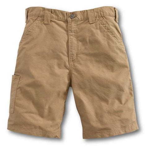 Carhartt Mens Regular 46 Dark Khaki Cotton Shorts B147 Dkh The Home Depot