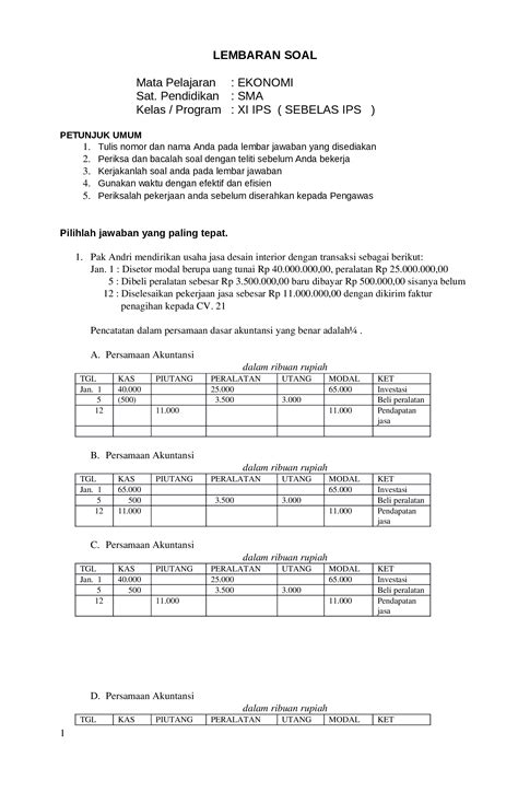 Docx Lembaran Soal Akuntansi Jasa Docx Dokumen Tips