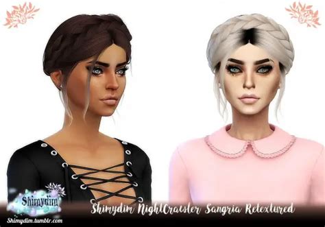 Shimydim Nightcrawler S Sangria Hair Retextured Sims Hairs