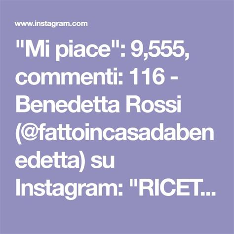 Mi Piace Commenti Benedetta Rossi