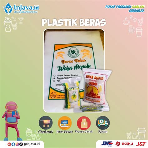 Jual Sablon Plastik Beras 3kg Tebal 0 8 Micron Shopee Indonesia