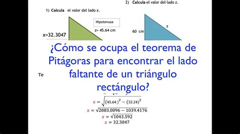 ¿cómo Se Ocupa El Teorema De Pitágoras Youtube