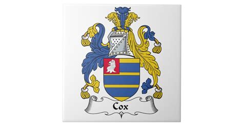 Cox Family Crest Tile | Zazzle