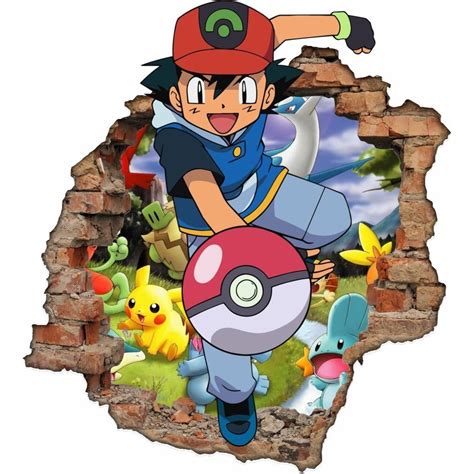 Adesivo Parede Pokemon Buraco D G O Shopee Brasil