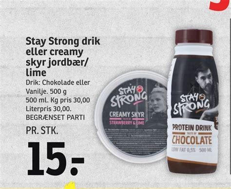 Stay Strong Drik Eller Creamy Skyr Jordb R Lime Tilbud Hos Spar