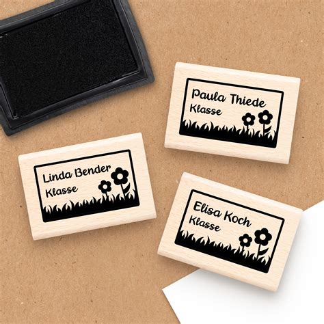 Personalisierter Stempel Name Klasse Garten Personalisierte