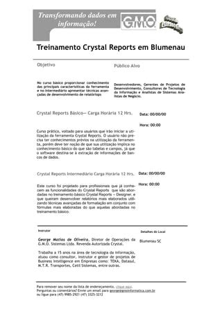 Treinamento Crystal Reports Pdf