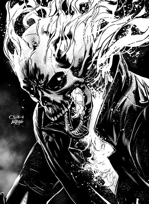 Inktober Ghost Rider Caanan White On Artstation At