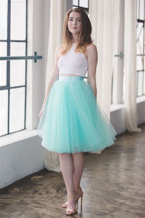 The Wendy Mint 25 Length Tulle Skirts Outfit Black Tulle Skirt