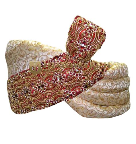 Wedding Turban Cream Pagari Safa Hat For Groom Inmonarch