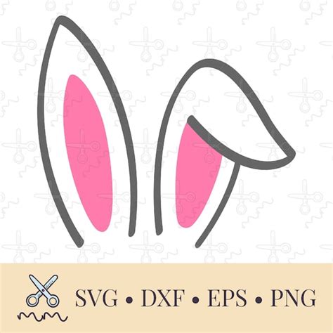 Drawing Illustration Digital Easter Svg Bunny Svg Floppy Bunny Ears