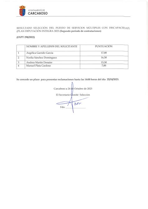 Resultado Puesto De Servicios M Ltiples Con Discapacidad Plan