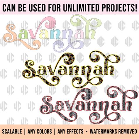 Savannah Girl Baby Infant Name SVG Dxf Vector Diy Image Cut File Vinyl