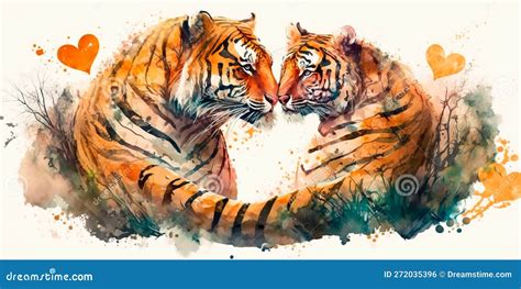 Tiger Kiss With Heart Expression Cute Emoji Vector