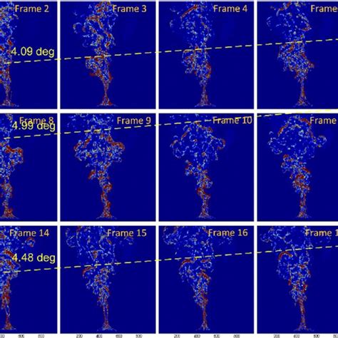 Turbulence Kinetic Energy Distribution 18 Frames Of A Smoke Video The