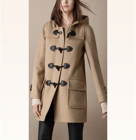 Burberry Brit Caramel Wool Duffle Coat Womens Us4 Gem