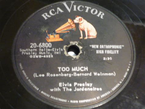 DR-009 ELVIS PRESLEY "Too Much / Playing for Keeps" - Phonographs.org