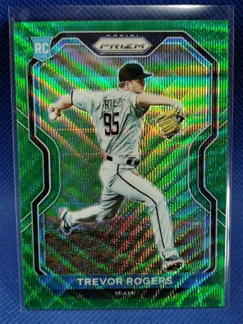 2021 Panini Prizm Rookie Trevor Rogers 73 Green Wave RC Marlins