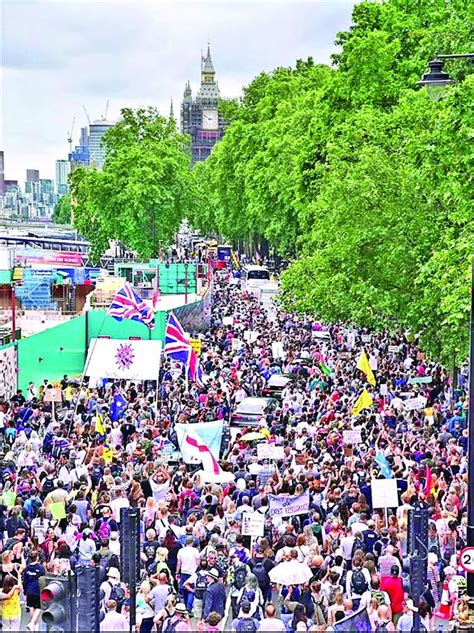 Thousands Of Anti Lockdown Protesters March On London The Asian Age