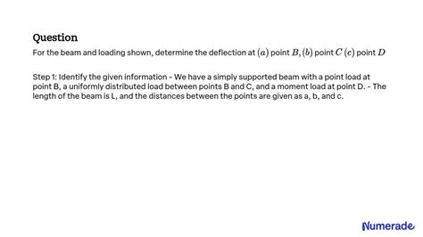 Solved For The Beam And Loading Shown Determine The Deflection At A Point B B Point C C