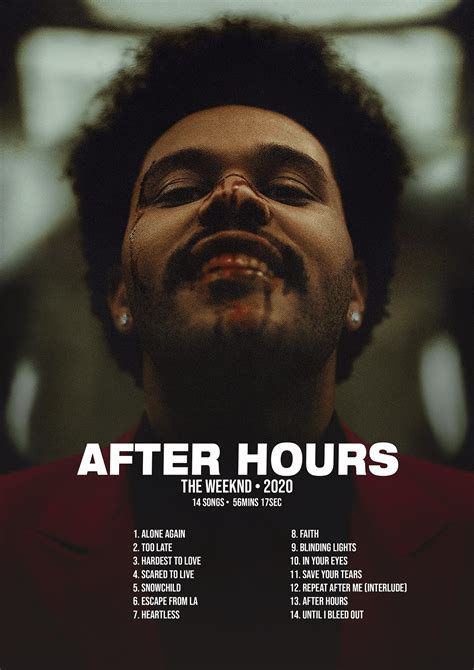 The Weeknd After Hours Poster on Behance