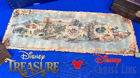 Disney Cruise Line Treasure Chest With Disney Treasure Map And Clues