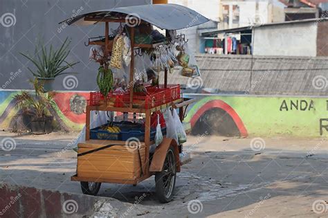 Vegetable Seller On A Cart During The Day Editorial Stock Photo Image
