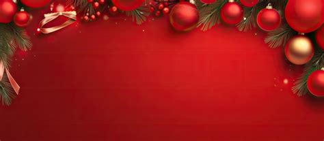 Premium AI Image | Red background with Christmas frame