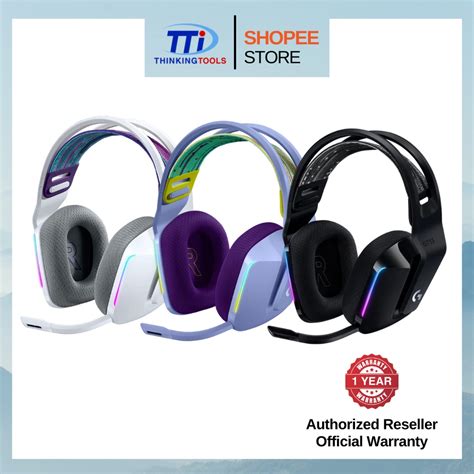 Logitech G733 Lightspeed Wireless Rgb Gaming Headset White Black Lilac Purple Shopee Philippines