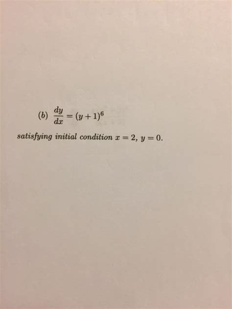 Solved Find The Particular Solution Of The Following Initial