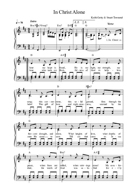 In Christ Alone Hillsong Violin Sheet Music Academydast