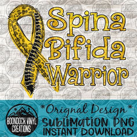 Spina Bifida Warrior Spina Bifida Awareness Png File Etsy Canada