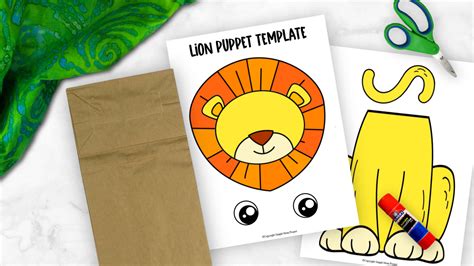 Free Printable Lion Paper Bag Puppet Template - Simple Mom Project