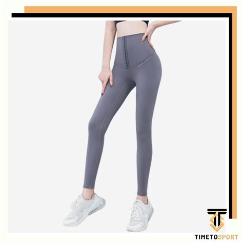 Jual Timetosport Celana Legging Korset Perut High Waist Trainer