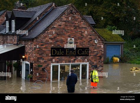 The Dale End Cafe In Coalbrookdale Telford Is Flooded After A Nearby