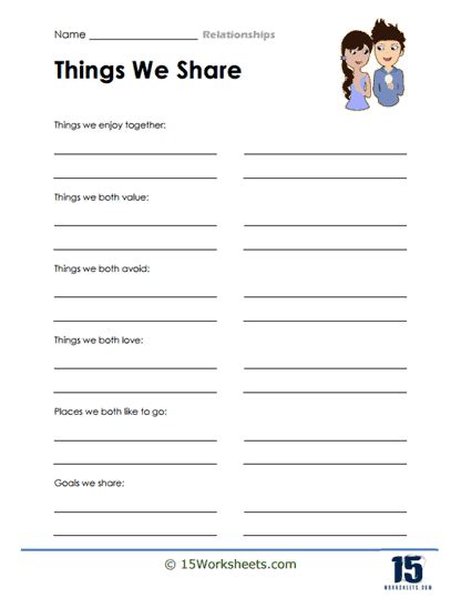 Relationships Worksheets - 15 Worksheets.com - Worksheets Library